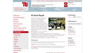 
                            5. Physikalische Institute: PC-Pool Physik - TU Berlin/Physik