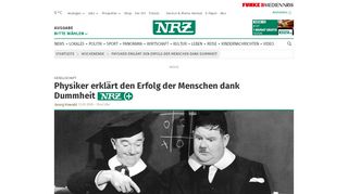 
                            10. Physiker erklärt den Erfolg der Menschen dank Dummheit | nrz.de ...