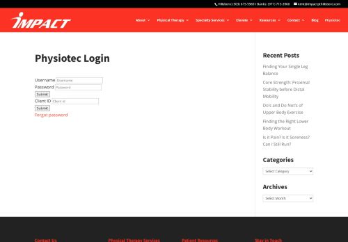 
                            13. Physiotec Login - Impact Physical Therapy Hillsboro