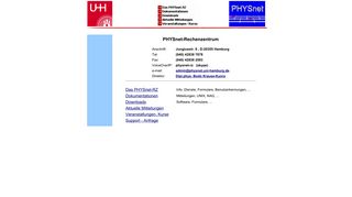 
                            5. PHYSnet-Rechenzentrum der Uni-HH - Homepage