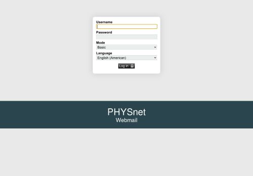 
                            1. PHYSnet Webmail