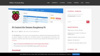 
                            2. Pi Control für Deinen Raspberry Pi - Willy's Technik-Blog