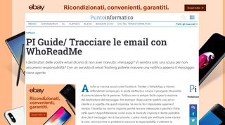 
                            7. PI Guide/ Tracciare le email con WhoReadMe | Punto Informatico