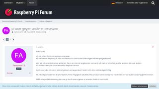 
                            13. pi user gegen anderen ersetzen - Debian & Raspbian - Deutsches ...