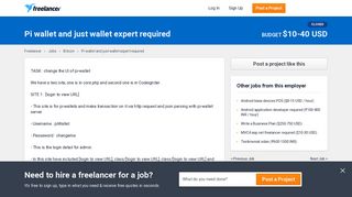 
                            10. Pi wallet and just wallet expert required | Bitcoin | Blockchain ...