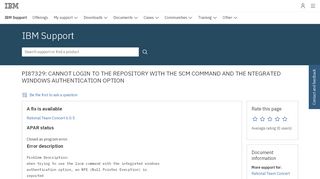 
                            6. pi87329: cannot login to the repository with the scm command ... - IBM