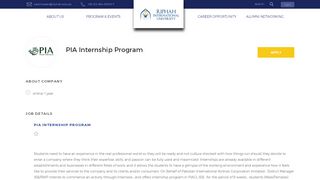 
                            9. PIA Internship Program – Alumni – Riphah International University
