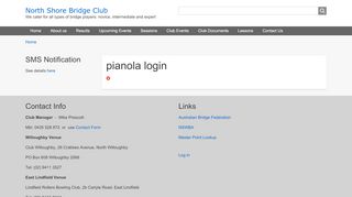 
                            8. pianola login | North Shore Bridge Club