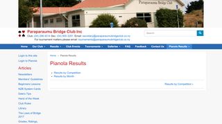 
                            6. Pianola Results | Paraparaumu Bridge Club Inc