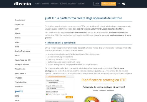 
                            11. Piattaforma justETF - Directa