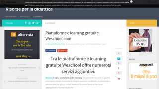 
                            4. Piattaforme e learning gratuite: Weschool.com - Risorse per la didattica