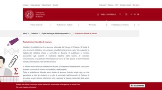 
                            9. Piattaforme Moodle di Ateneo | Università di Padova - Unipd