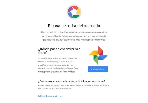 
                            4. Picasa se retira del mercado