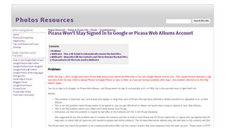 
                            5. Picasa Won't Stay Signed In to Google or Picasa Web Albums Account ...