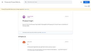 
                            5. Picassa 3 login - Google Product Forums