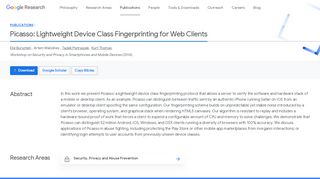 
                            10. Picasso: Lightweight Device Class Fingerprinting for Web ... ...