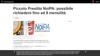 
                            10. Piccolo Prestito NoiPA: possibile richiedere fino ad 8 mensilità