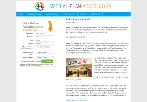 
                            10. Pick n Pay Medical Aid - Medical Plan Advice