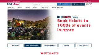 
                            11. Pick n Pay Webtickets