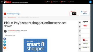 
                            12. Pick n Pay's smart shopper, online services down | ITWeb