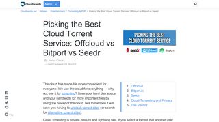 
                            4. Picking the Best Cloud Torrent Service: Offcloud vs Bitport vs Seedr