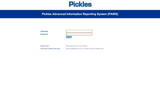 
                            11. Pickles Advanced Information Reporting System (PAIRS)