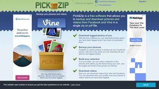 
                            13. PickNZip: Download Pictures and Videos from Facebook ...