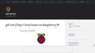 
                            1. piCore (Tiny Core) Linux on Raspberry Pi – IoT Bytes