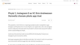 
                            9. Picplz 1, Instagram 0 as VC firm Andreessen Horowitz chooses photo ...