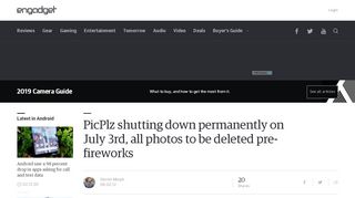 
                            10. PicPlz shutting down permanently on July 3rd, all photos to be deleted ...