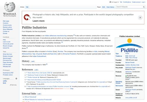 
                            13. Pidilite Industries - Wikipedia