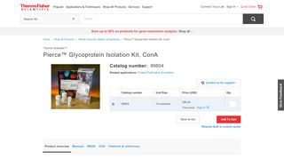 
                            11. Pierce Glycoprotein Isolation Kit, ConA - Thermo Fisher Scientific