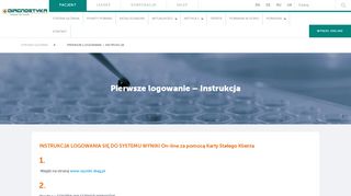 
                            6. Pierwsze logowanie - Instrukcja - Pacjent - Diagnostyka Laboratoria ...