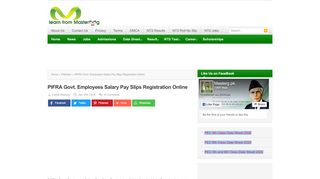 
                            10. PIFRA Govt. Employees Salary Pay Slips Registration ...