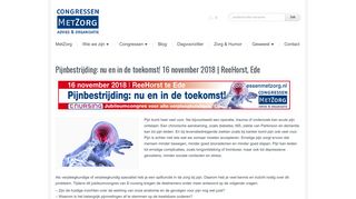 
                            11. Pijnbestrijding: nu en in de toekomst! 16 november 2018 | ReeHorst ...