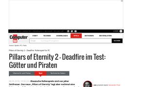 
                            9. Pillars of Eternity 2 - Deadfire: RPG im Test - COMPUTER BILD SPIELE