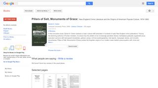 
                            12. Pillars of Salt, Monuments of Grace: New England Crime Literature ... - Google बुक के परिणाम