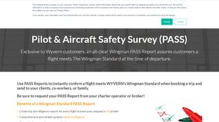 
                            7. Pilot and Aircraft Safety Survey (PASS) - Wyvern