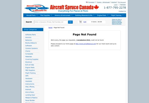 
                            4. Pilot Supplies and Aircraft Parts from Aircraft Spruce Canada