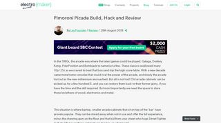 
                            13. Pimoroni Picade Build, Hack and Review - Electromaker.io