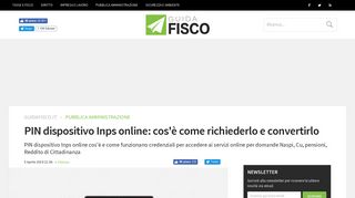 
                            5. PIN dispositivo Inps online: cos'è come richiederlo e convertirlo