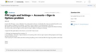 
                            1. PIN Login and Settings-> Accounts->Sign-in Options ...