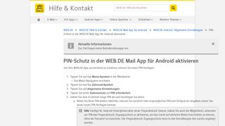 
                            4. PIN-Schutz in der WEB.DE Mail App für Android aktivieren - WEB ...