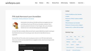 
                            6. PIN statt Kennwort zum Anmelden - winforpro.com