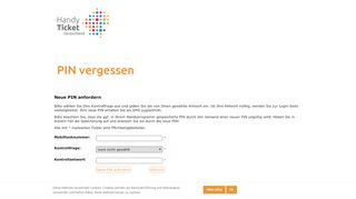 
                            3. PIN vergessen - HandyTicket Deutschland