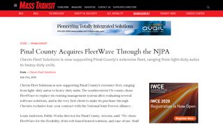 
                            8. Pinal County Acquires FleetWave Through the NJPA - Mass Transit Mag