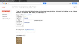 
                            7. Pinax rerum naturalium Britannicarum, continens vegetabilia, ...