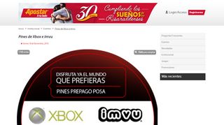 
                            11. Pines de Xbox e Imvu - Apostar