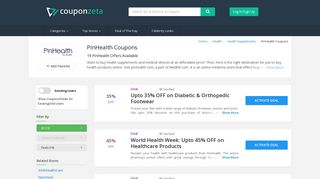 
                            6. PinHealth Coupons: 35% OFF Promo Codes on Health Products