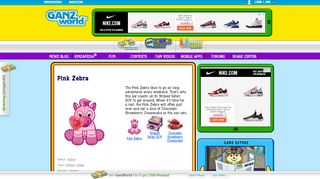 
                            13. Pink Zebra | WKN: Webkinz Newz